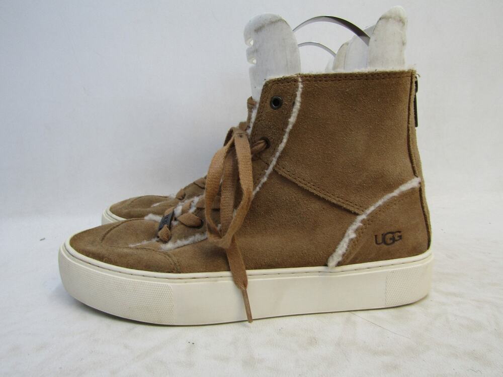 UGG Womens Size 8.5 M Brown Suede Lace Up Ankle Fashion Shoes